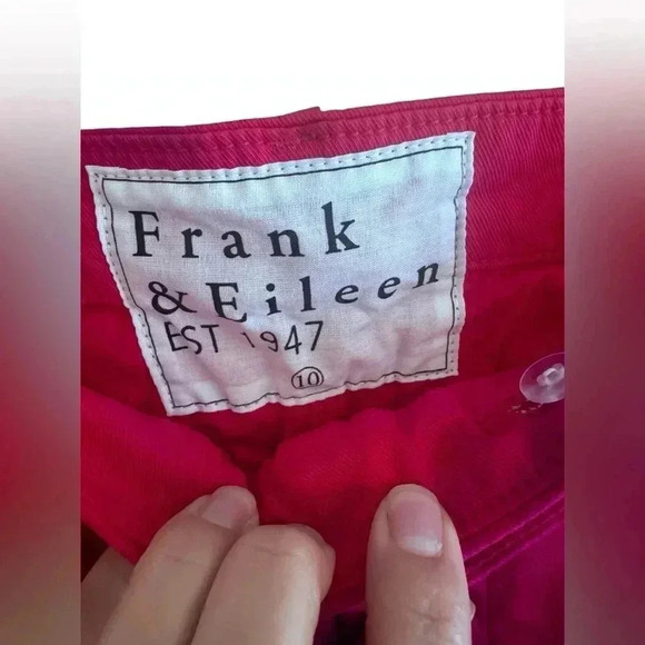 FRANK & EILEEN WICKLOW ITALIAN CROP CHINO PANTS Size 10 - Picture 9 of 16